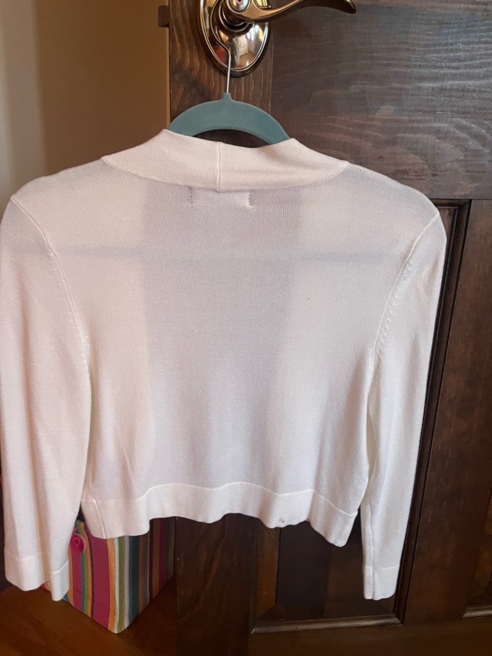Jessica Howard White Open-Front Cropped Cardigan - Picture 2 of 3